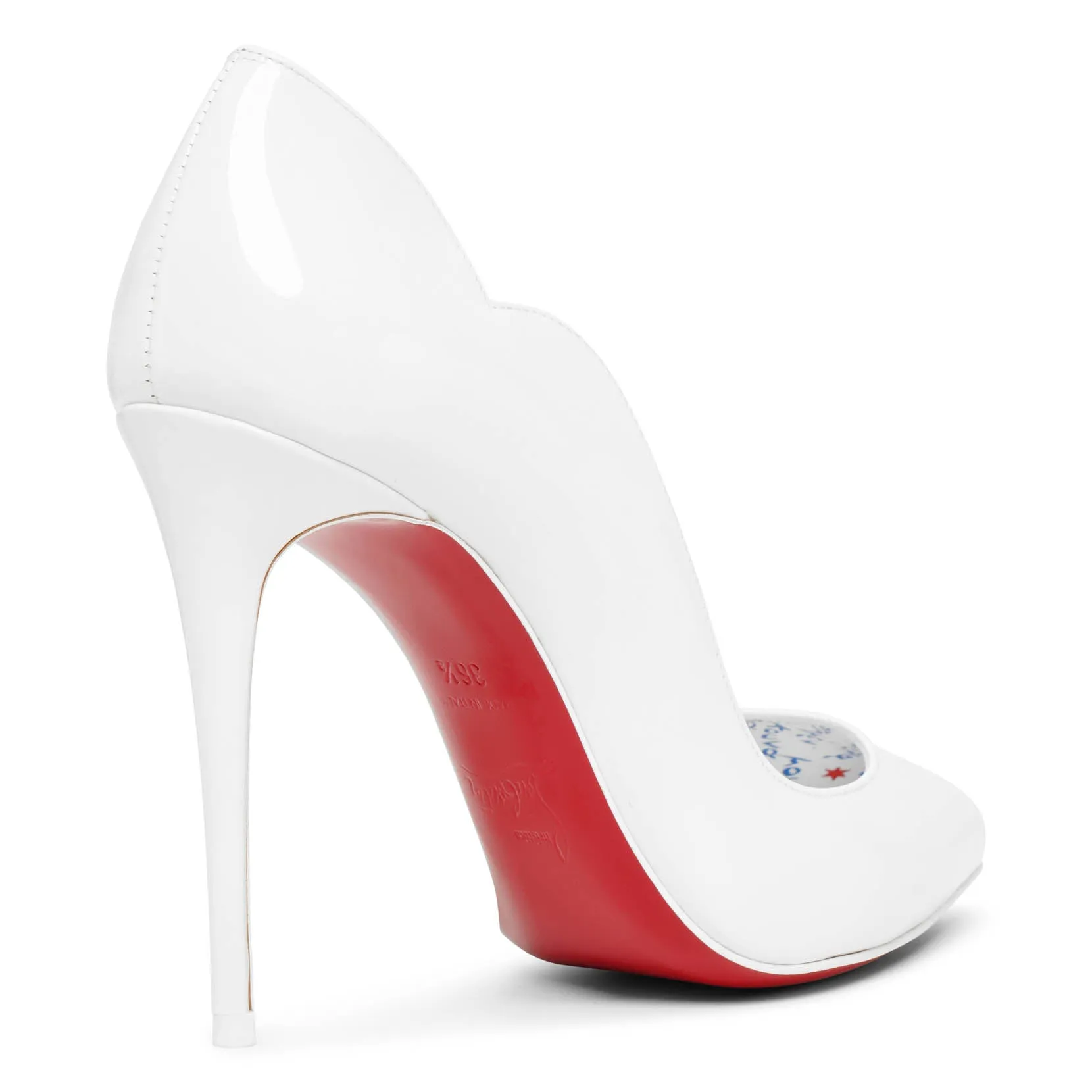 Hot Chick 100 white patent pumps