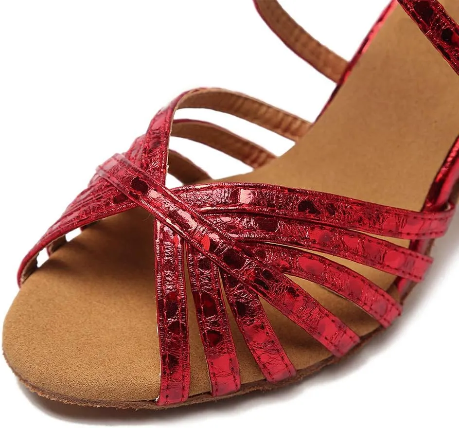 HROYL Dance Shoes for Women Latin Dance Shoes Women Ballroom Tango High Heel Women Dance Shoes,YCL226