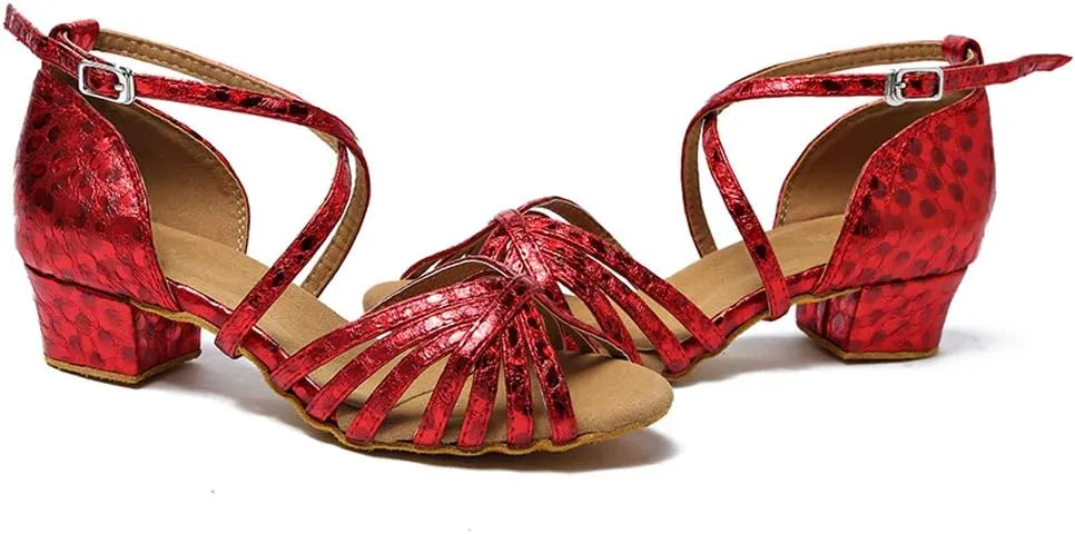 HROYL Dance Shoes for Women Latin Dance Shoes Women Ballroom Tango High Heel Women Dance Shoes,YCL226