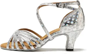 HROYL Dance Shoes for Women Latin Dance Shoes Women Ballroom Tango High Heel Women Dance Shoes,YCL226