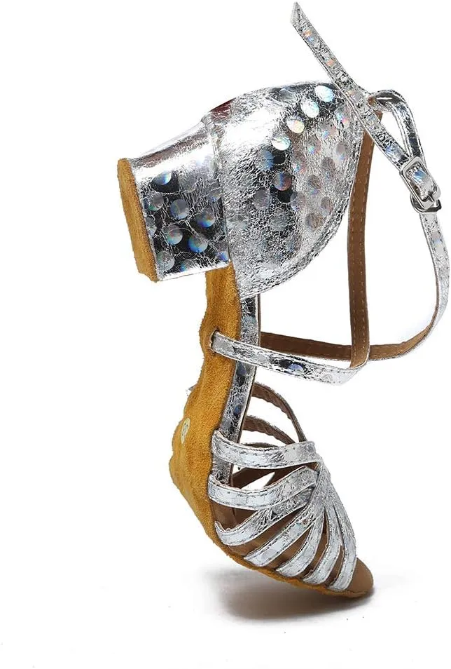 HROYL Dance Shoes for Women Latin Dance Shoes Women Ballroom Tango High Heel Women Dance Shoes,YCL226