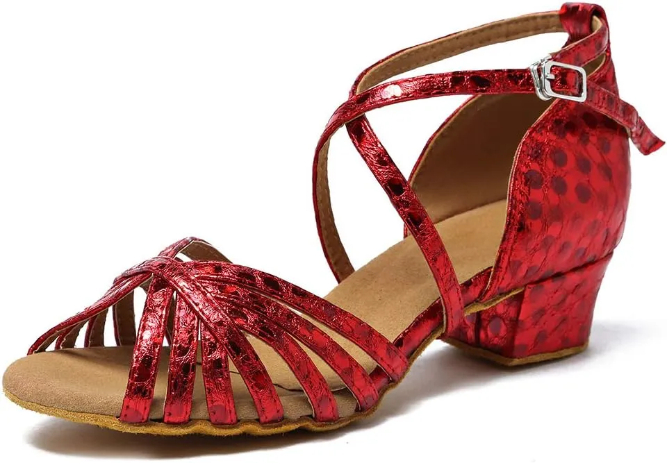 HROYL Dance Shoes for Women Latin Dance Shoes Women Ballroom Tango High Heel Women Dance Shoes,YCL226