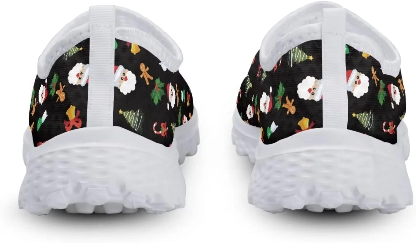 Jeiento Christmas Shoes for Womens Athletic Running Shoes Fashion Sneakers Breathable Lightweight Walking Shoes US 5.5-11.5