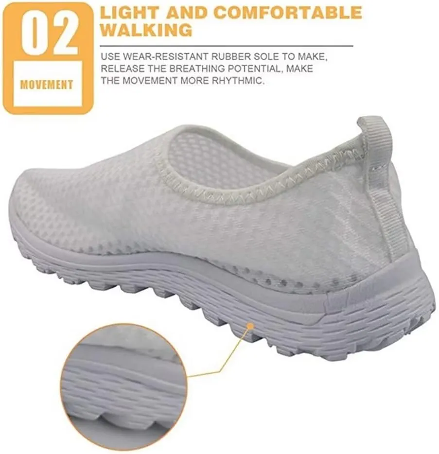 Jeiento Christmas Shoes for Womens Athletic Running Shoes Fashion Sneakers Breathable Lightweight Walking Shoes US 5.5-11.5