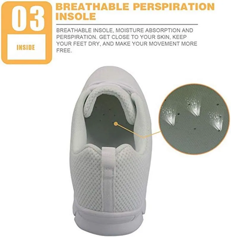 Jeiento Women's Running Shoes Lightweight Non-Slip Breathable Walking Shoes Christmas Shoes US 5-11