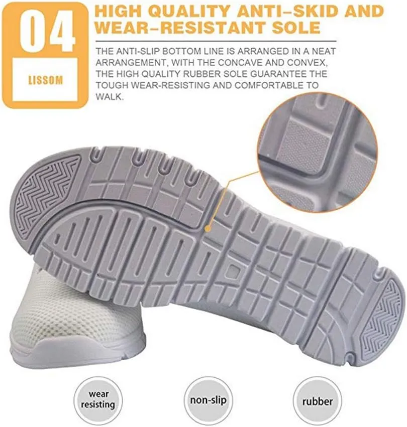 Jeiento Women's Running Shoes Lightweight Non-Slip Breathable Walking Shoes Christmas Shoes US 5-11