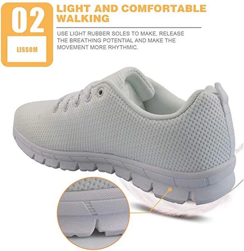 Jeiento Women's Running Shoes Lightweight Non-Slip Breathable Walking Shoes Christmas Shoes US 5-11