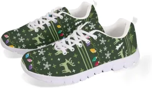 Jeiento Women's Running Shoes Lightweight Non-Slip Breathable Walking Shoes Christmas Shoes US 5-11