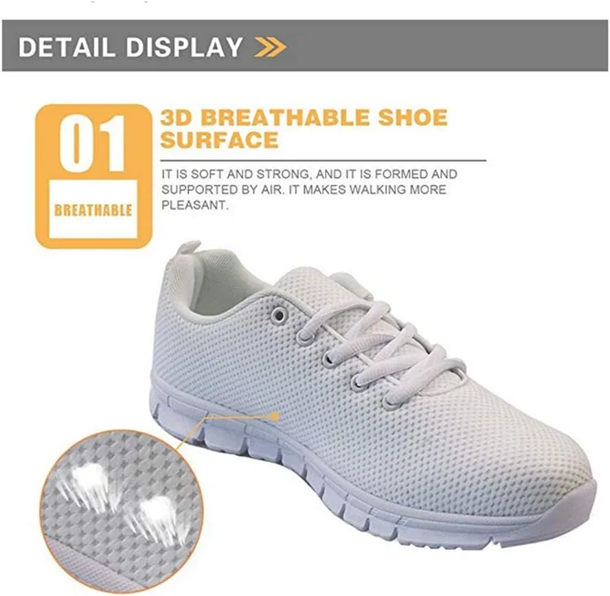 Jeiento Women's Running Shoes Lightweight Non-Slip Breathable Walking Shoes Christmas Shoes US 5-11