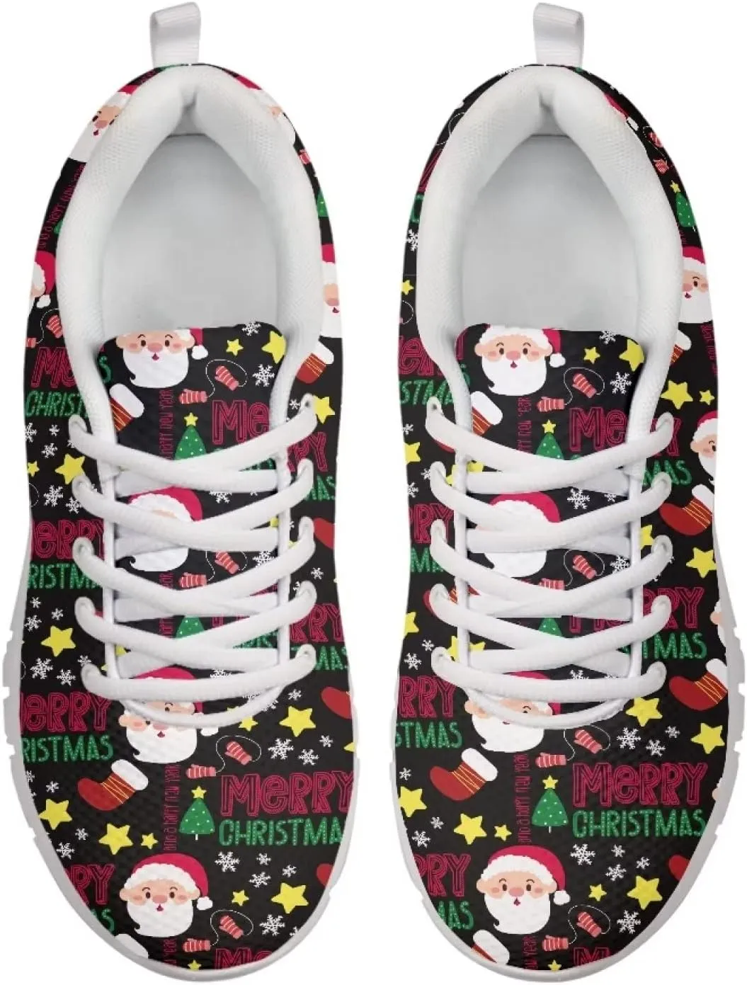Jeiento Women's Running Shoes Lightweight Non-Slip Breathable Walking Shoes Christmas Shoes US 5-11