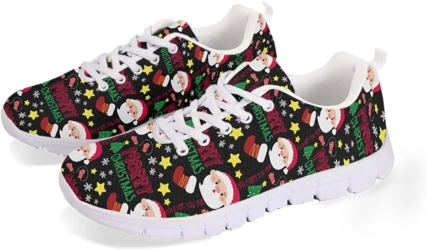 Jeiento Women's Running Shoes Lightweight Non-Slip Breathable Walking Shoes Christmas Shoes US 5-11