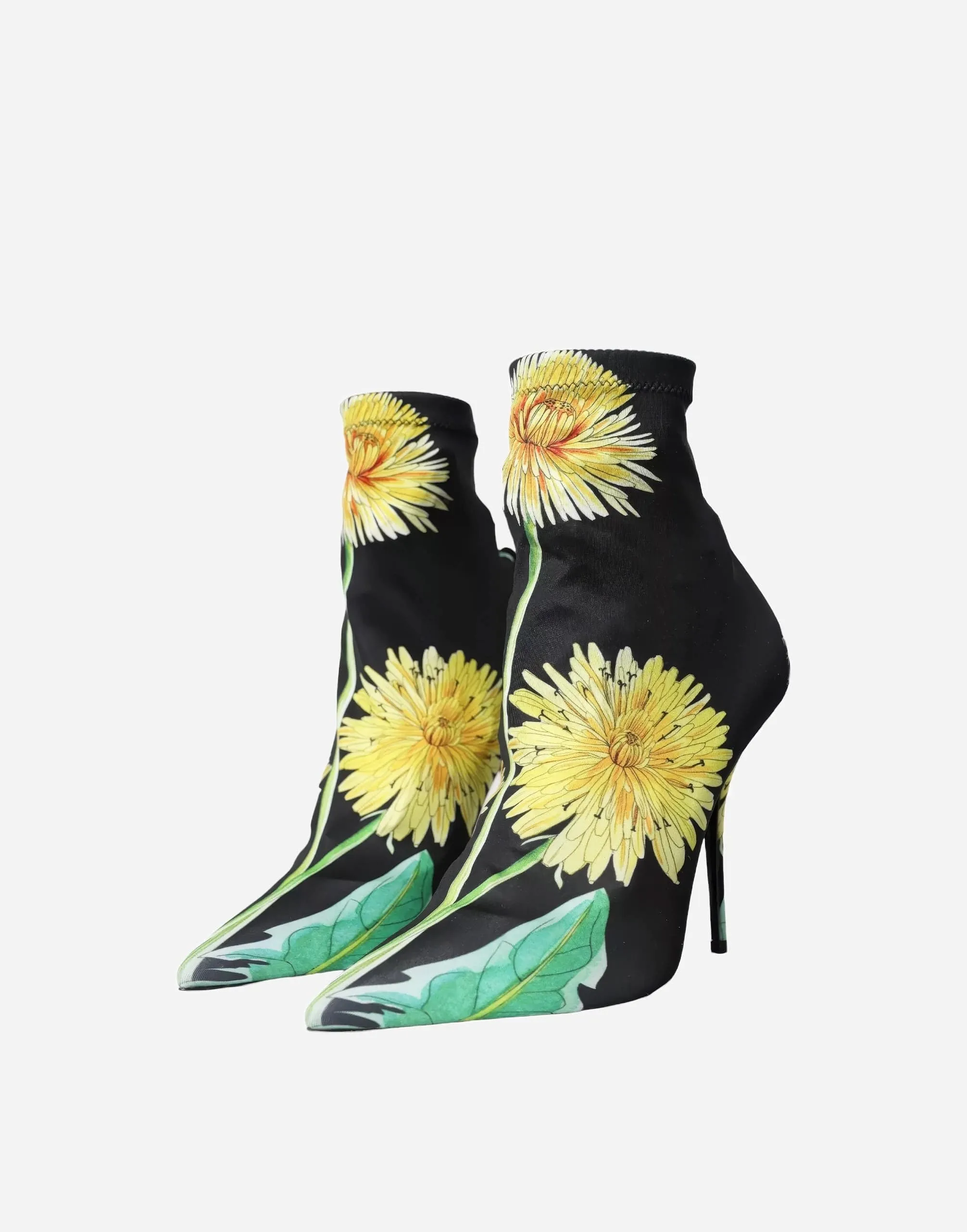 Jersey Stretch Booties With Flower Print