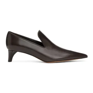 Jil Sander Brown Leather Pumps
