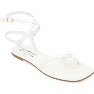 Journee Collection Womens Faux Leather Strappy Gladiator Sandals