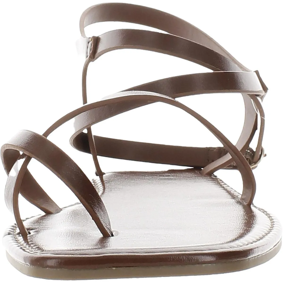 Journee Collection Womens Faux Leather Strappy Gladiator Sandals