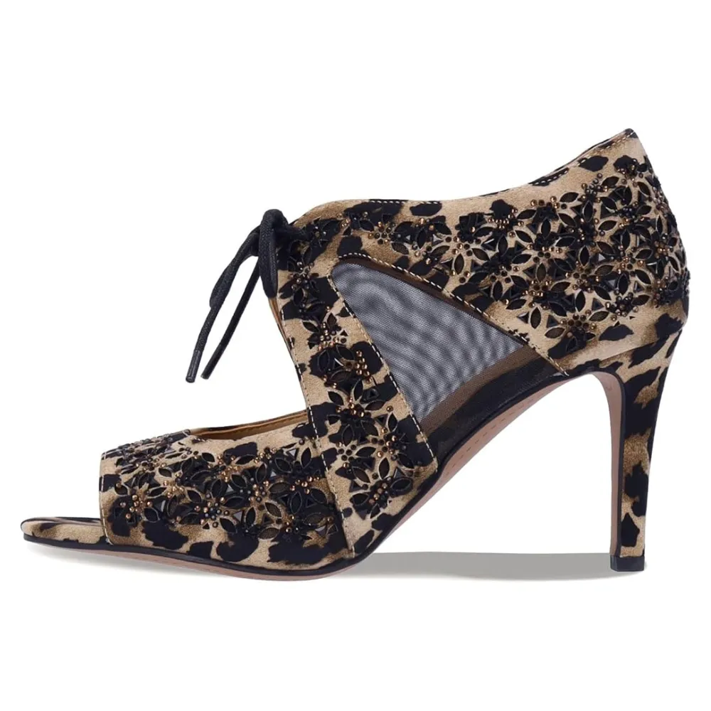 J.Renee Kiandra Brown/Black Satin Heels (Women's)
