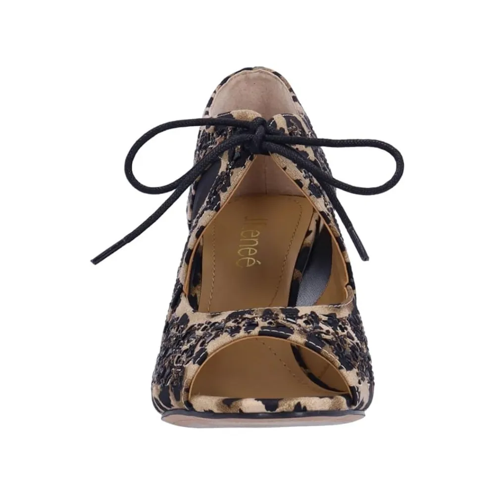 J.Renee Kiandra Brown/Black Satin Heels (Women's)