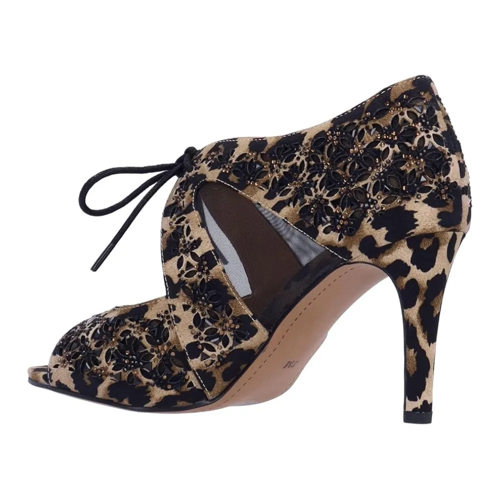 J.Renee Kiandra Brown/Black Satin Heels (Women's)