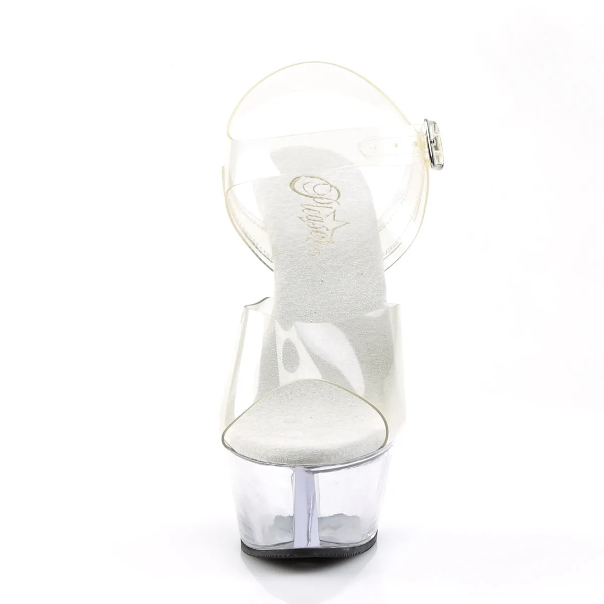 KISS-208 Pleaser 6 Inch Heel Clear Perspex Stripper Platforms High Heels