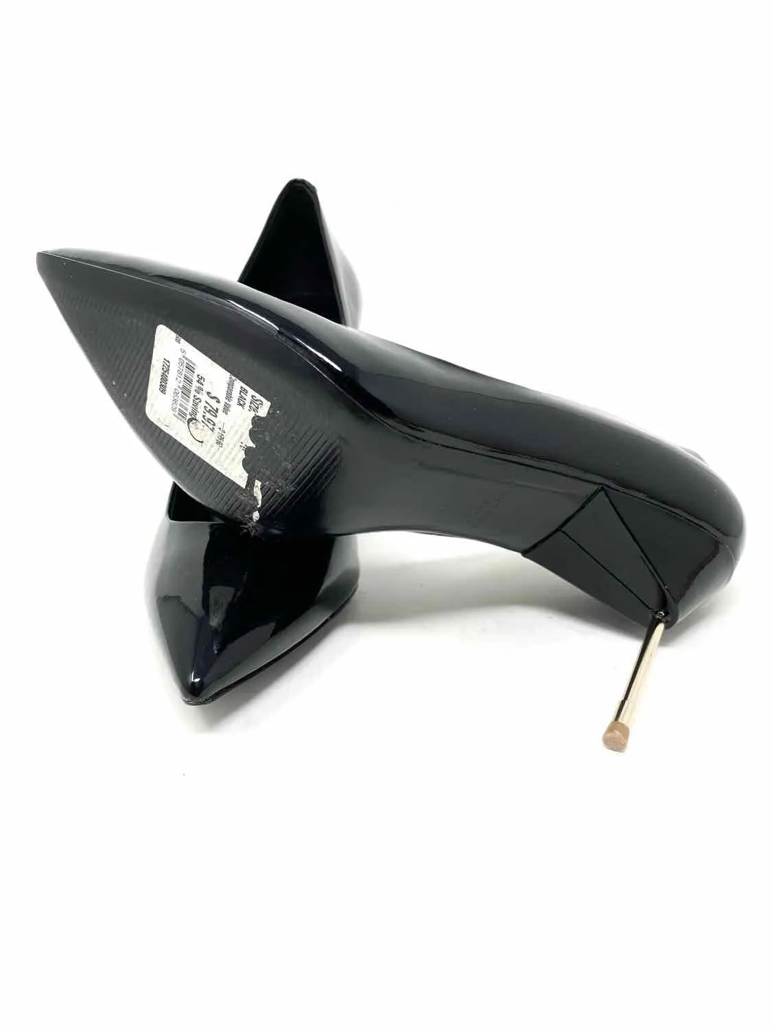 Kurt Geiger Women's Black/Gold Pointed Patent Leather Date Night Pumps