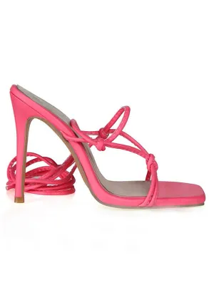 Lace Up Square Toe Stiletto&Sandals