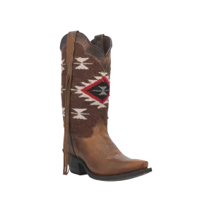 Laredo Women's Bailey Blanket Design Western Boot - Honey 52376