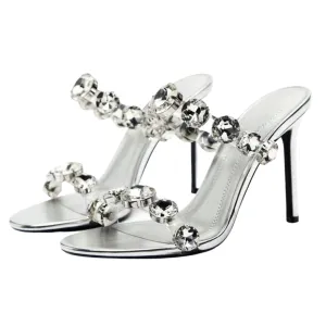 Large Rhinestone Strap Shoes