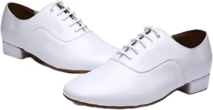 Latin Dance Shoes Man Male Sneaker Men's Latin Dance Shoes Modern Dance Hall Tango Man National Standard Dance Shoes(White,37)