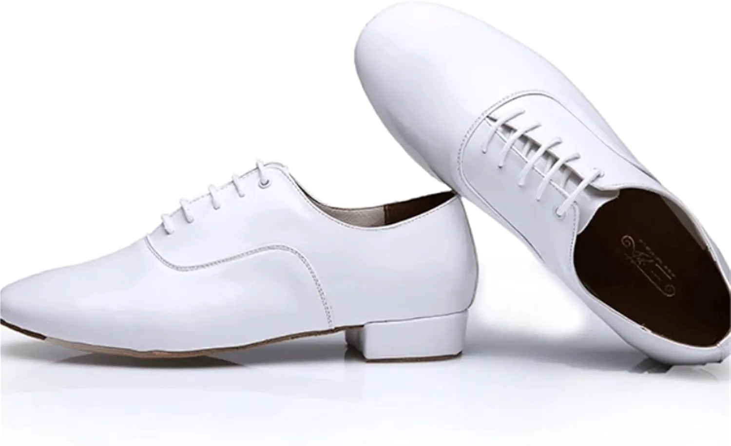 Latin Dance Shoes Man Male Sneaker Men's Latin Dance Shoes Modern Dance Hall Tango Man National Standard Dance Shoes(White,37)