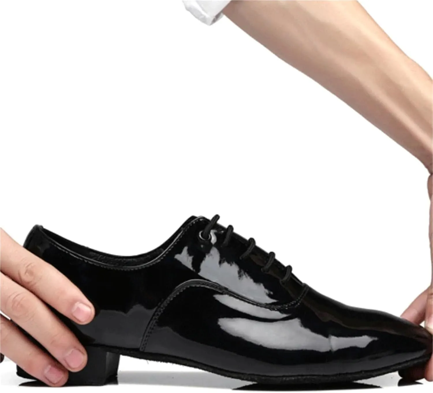 Latin Dance Shoes Man Male Sneaker Men's Latin Dance Shoes Modern Dance Hall Tango Man National Standard Dance Shoes(White,37)