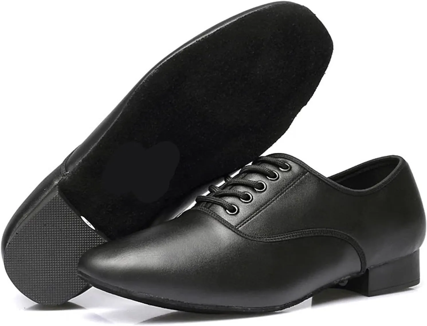 Latin Dance Shoes Man Men Leather Shoes Men's Latin Dance Shoes Modern Dance Hall Tango Children's Man Dance Shoes 38-45(Punch Glue,45)