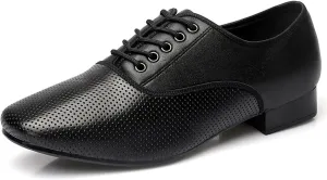 Latin Dance Shoes Man Men Leather Shoes Men's Latin Dance Shoes Modern Dance Hall Tango Children's Man Dance Shoes 38-45(Punch Glue,45)