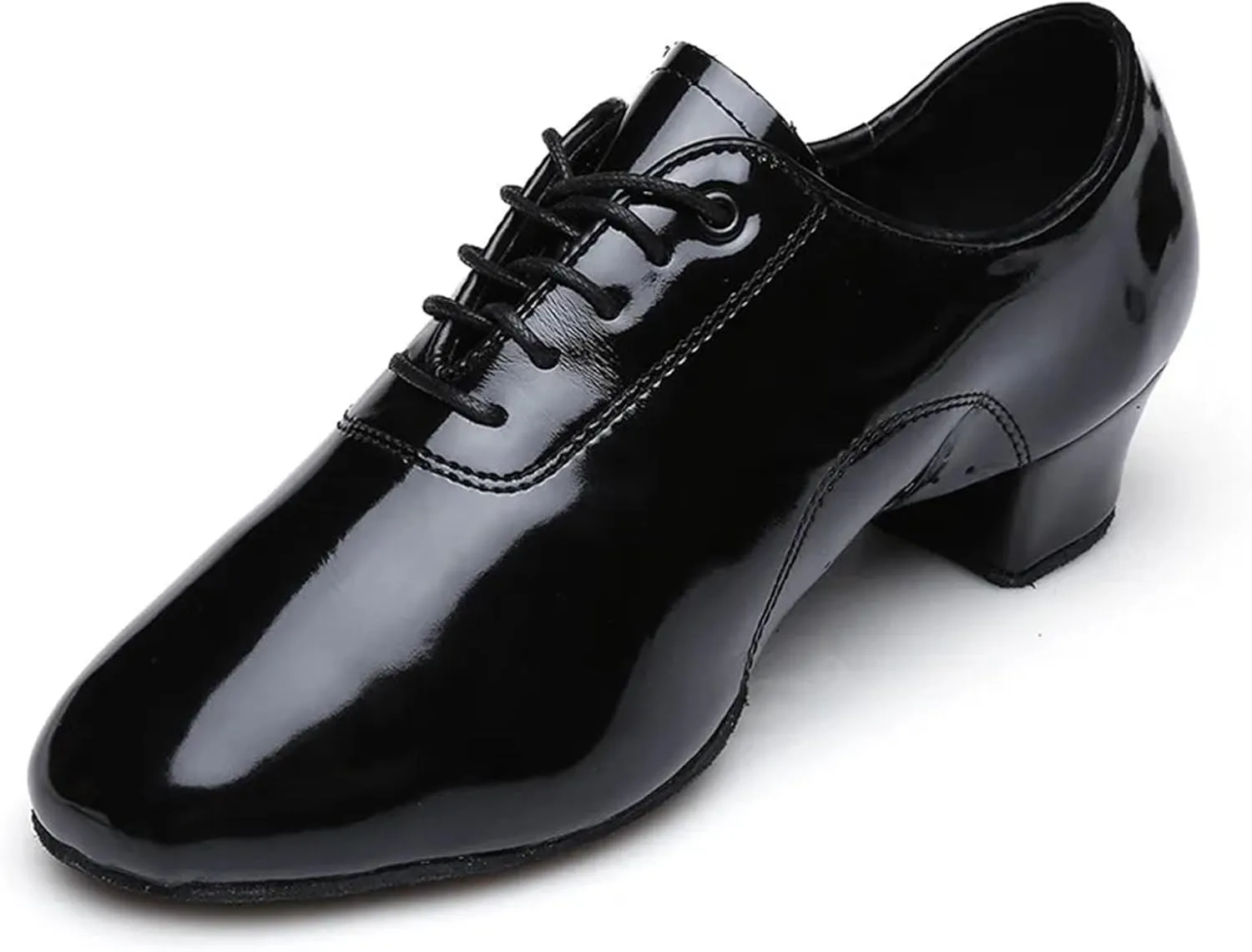 Latin Dance Shoes Man Men's Soft Leather Ballroom Dance Shoes Children's Latin Dance Shoes Boys Adult Teacher Shoes Jazz Dance Shoes(3.5cm Black Matte,31)
