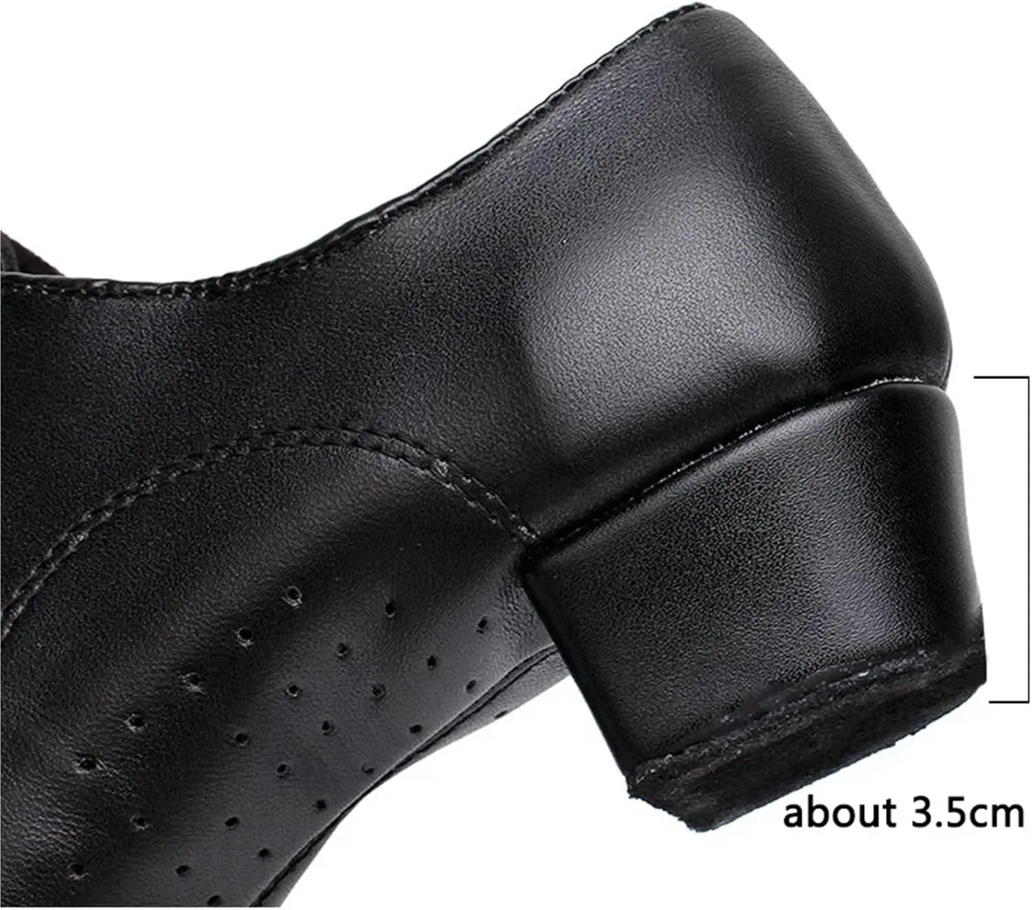 Latin Dance Shoes Man Men's Soft Leather Ballroom Dance Shoes Children's Latin Dance Shoes Boys Adult Teacher Shoes Jazz Dance Shoes(3.5cm Black Matte,31)