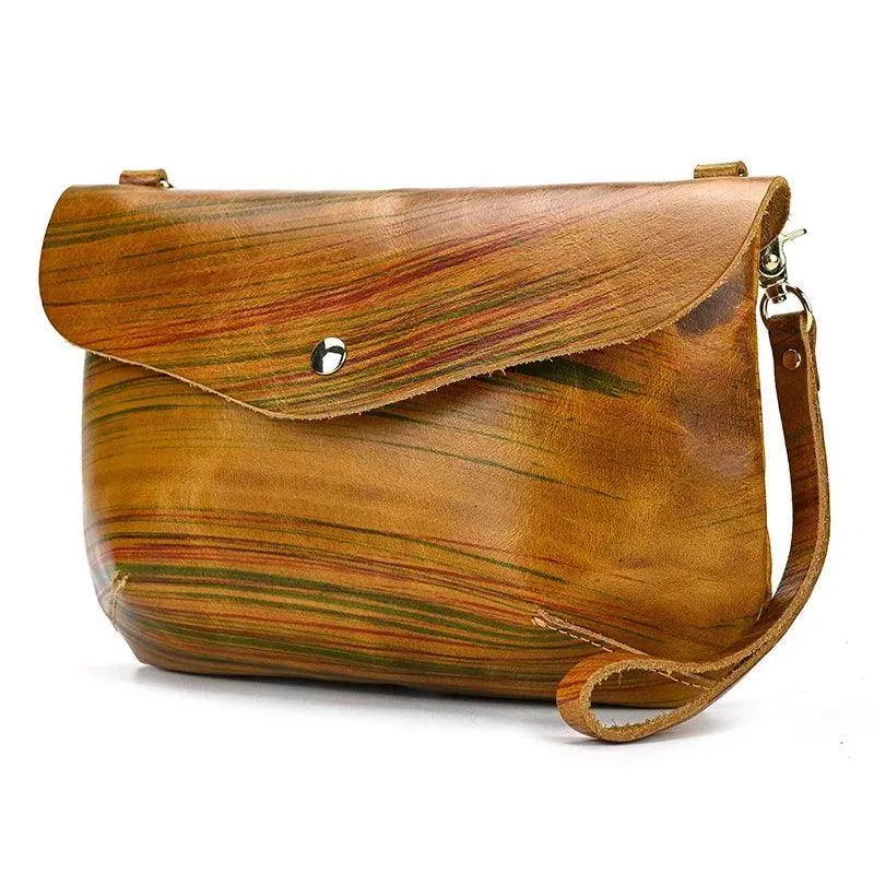 Leather Clutch Bag W Shoulder Strap And Wristlet Luxury
