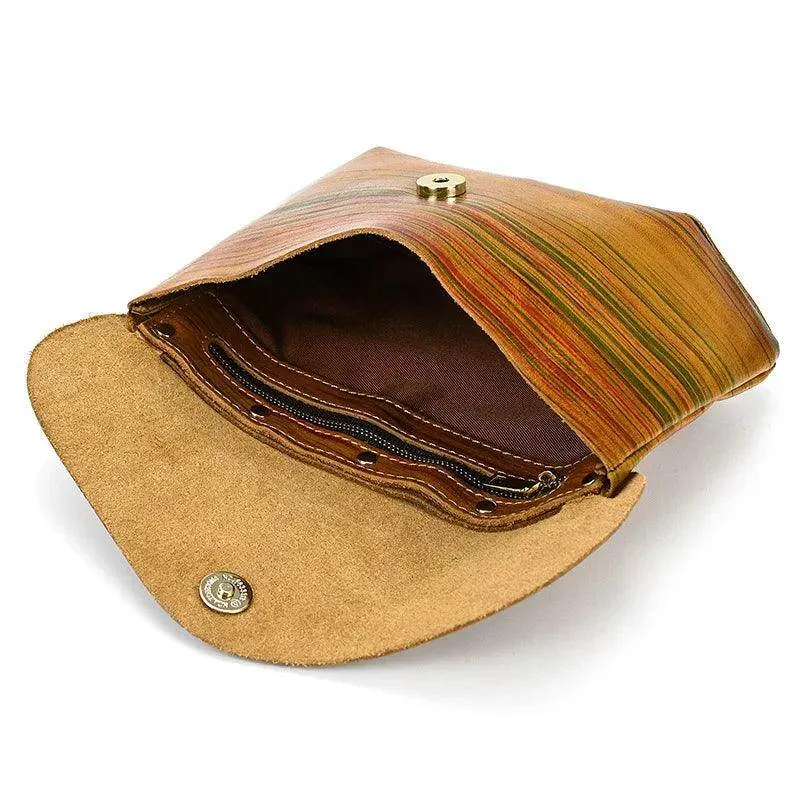 Leather Clutch Bag W Shoulder Strap And Wristlet Luxury