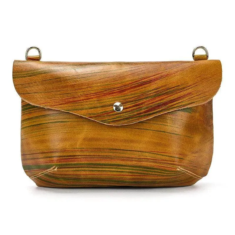 Leather Clutch Bag W Shoulder Strap And Wristlet Luxury