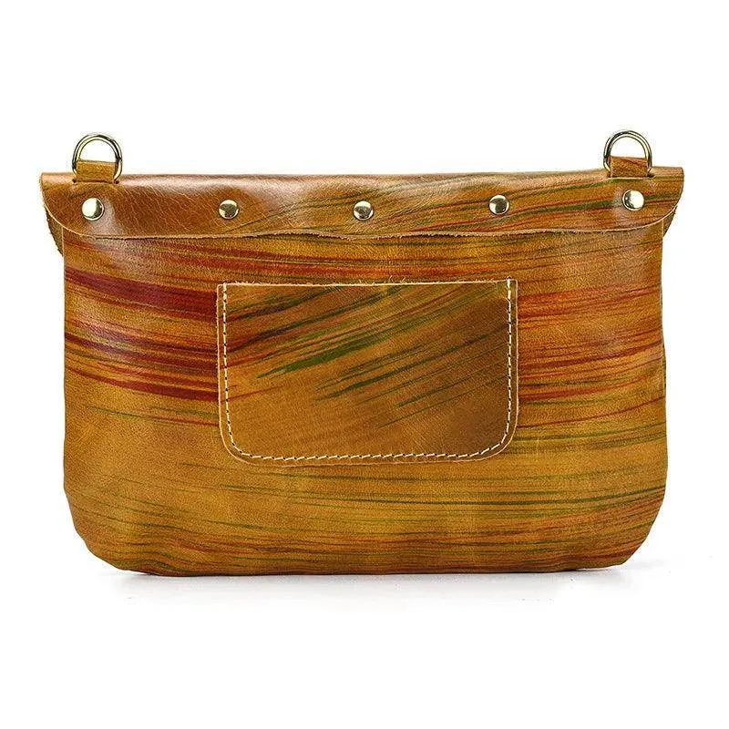 Leather Clutch Bag W Shoulder Strap And Wristlet Luxury