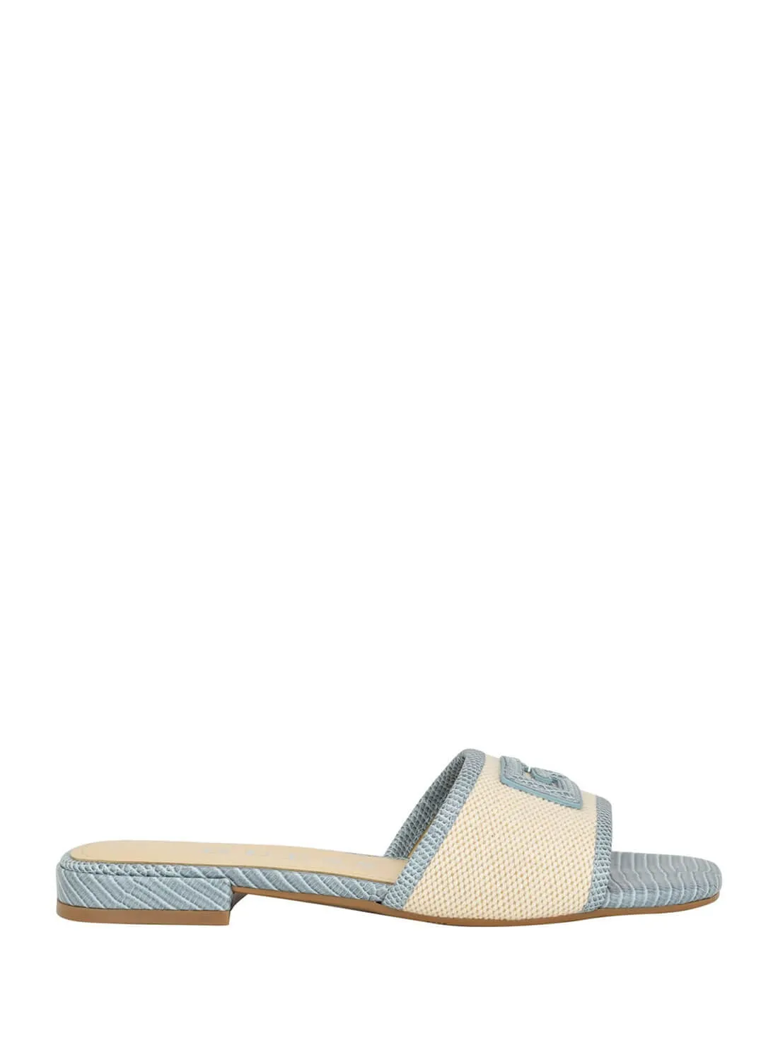 Light Blue Natural Tampa Slide Sandals