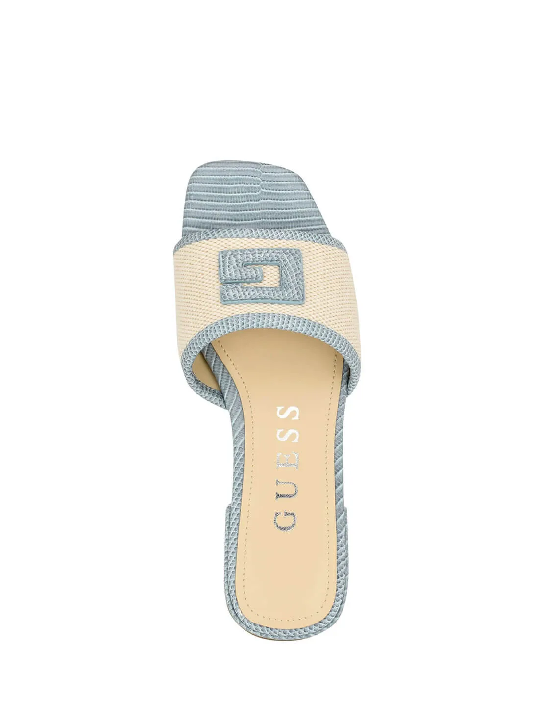 Light Blue Natural Tampa Slide Sandals