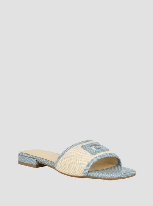 Light Blue Natural Tampa Slide Sandals