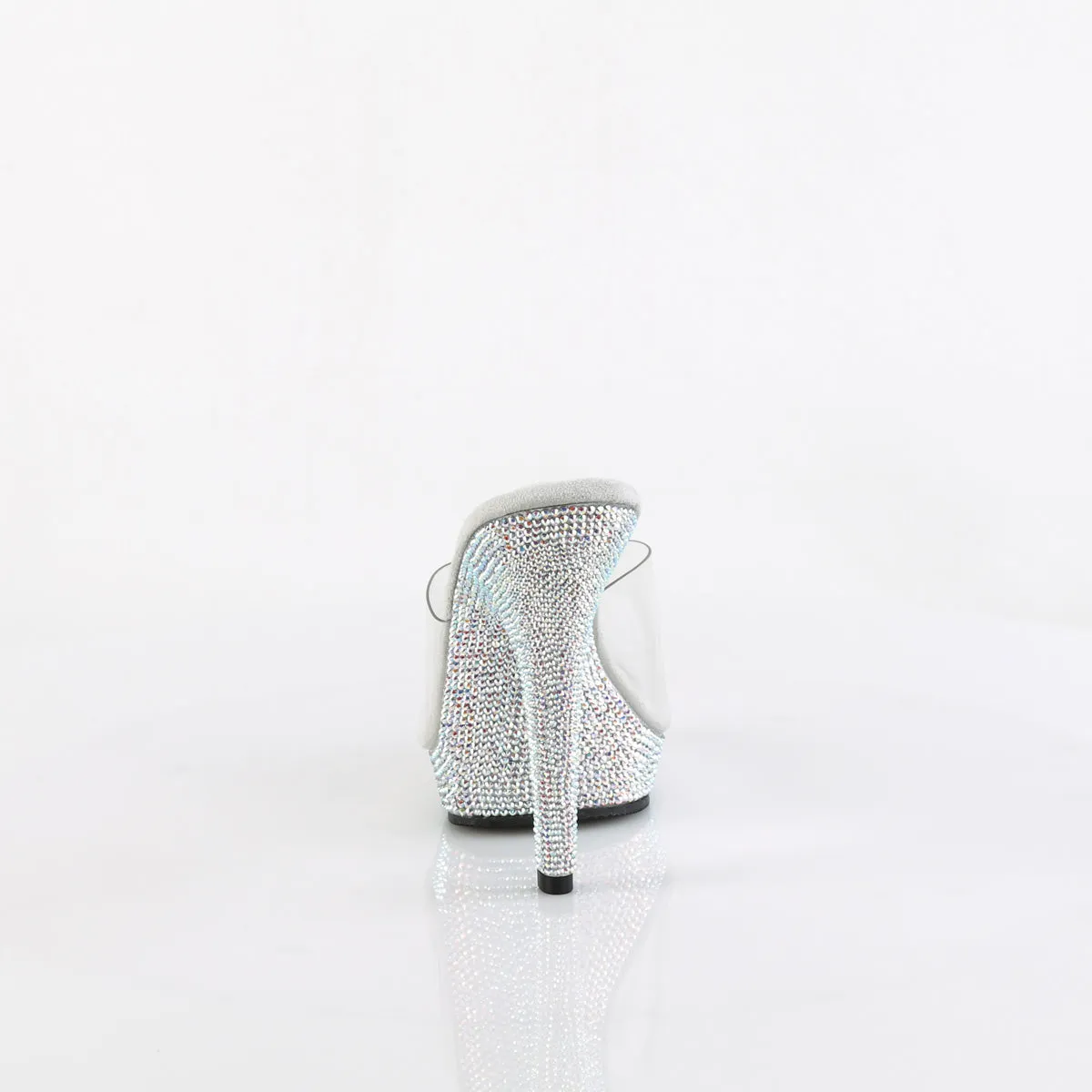 LIP-101DM Fabulicious 5" Heel Clear Bling Posing Comp Heels