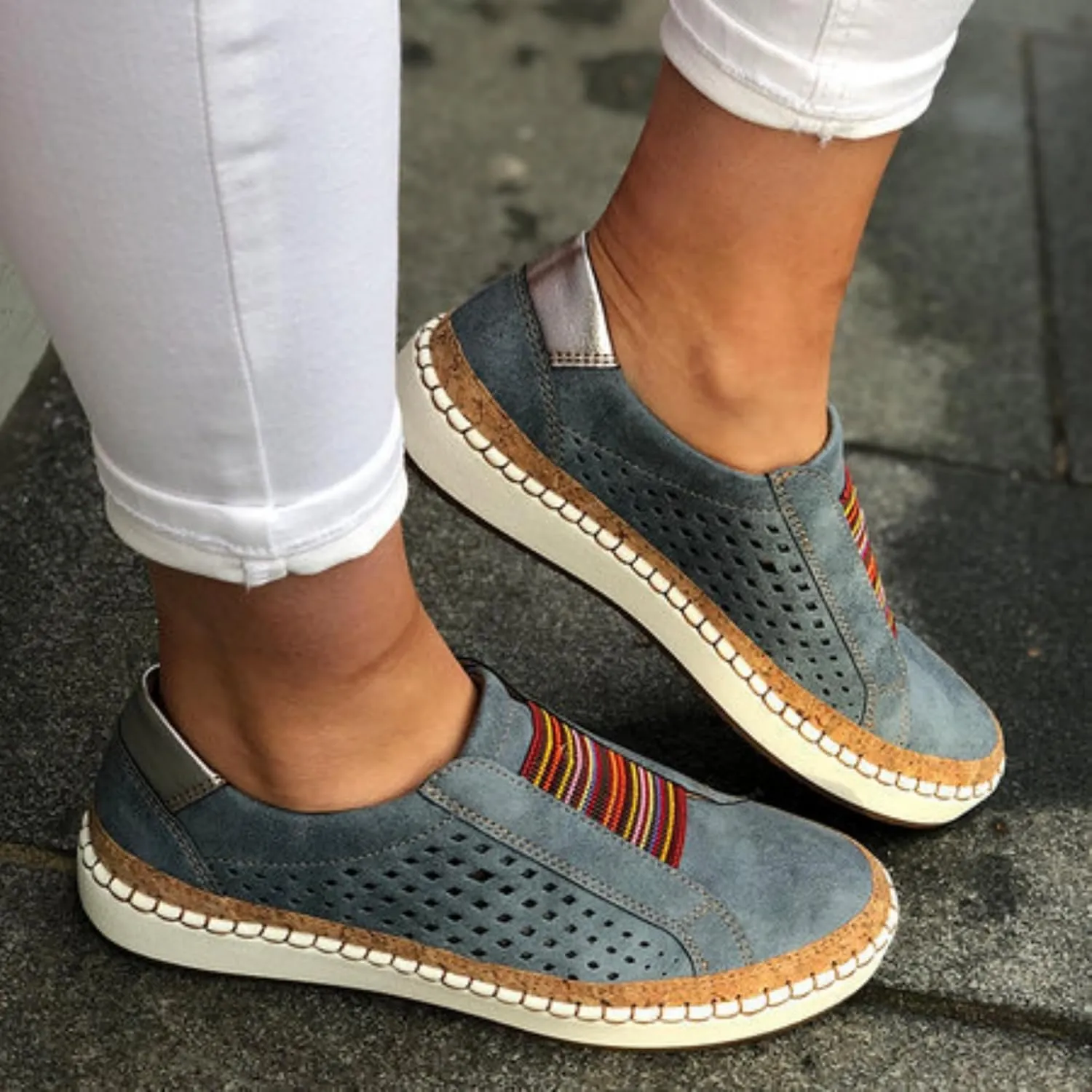 Loafers for Women Slip On Flat Leather Driving Loafers Soft Walking Shoes Comfortable Business Shoes