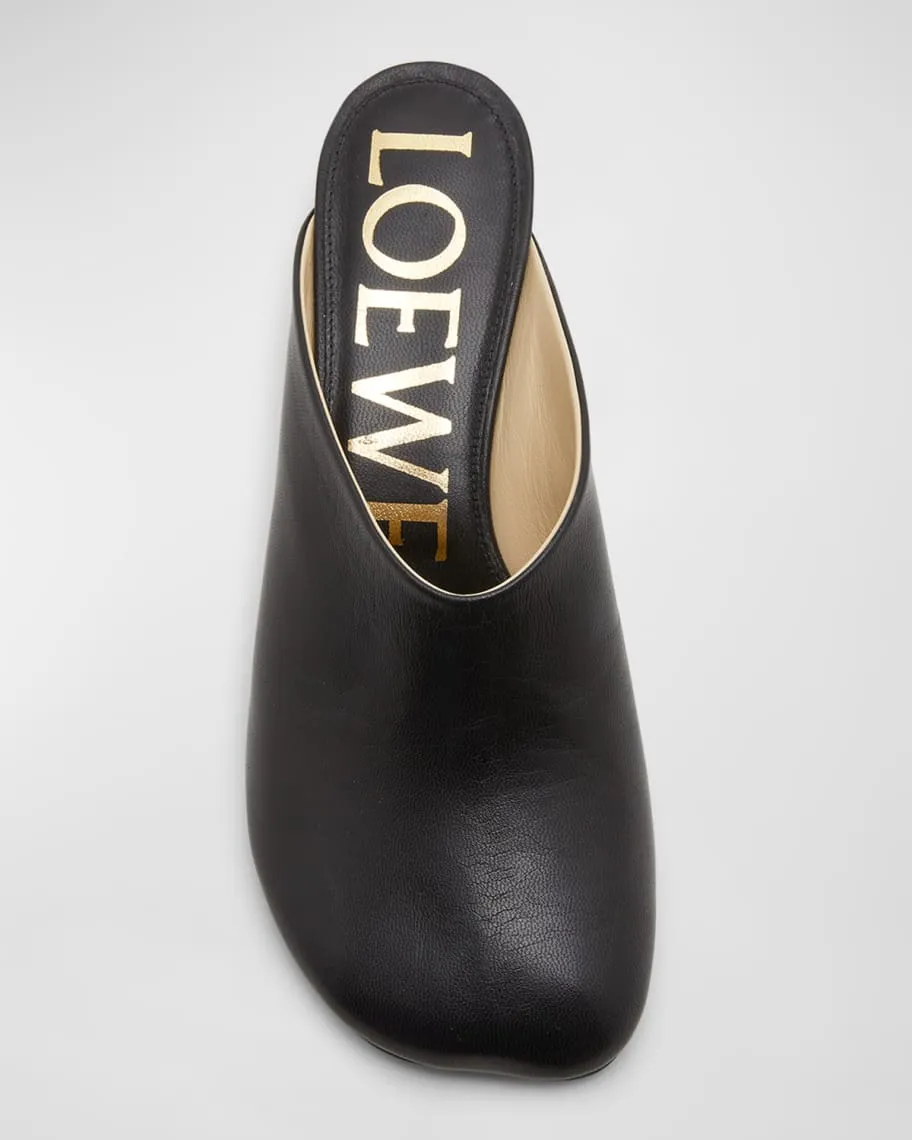 Loewe Low Rise Leather Stiletto Mules