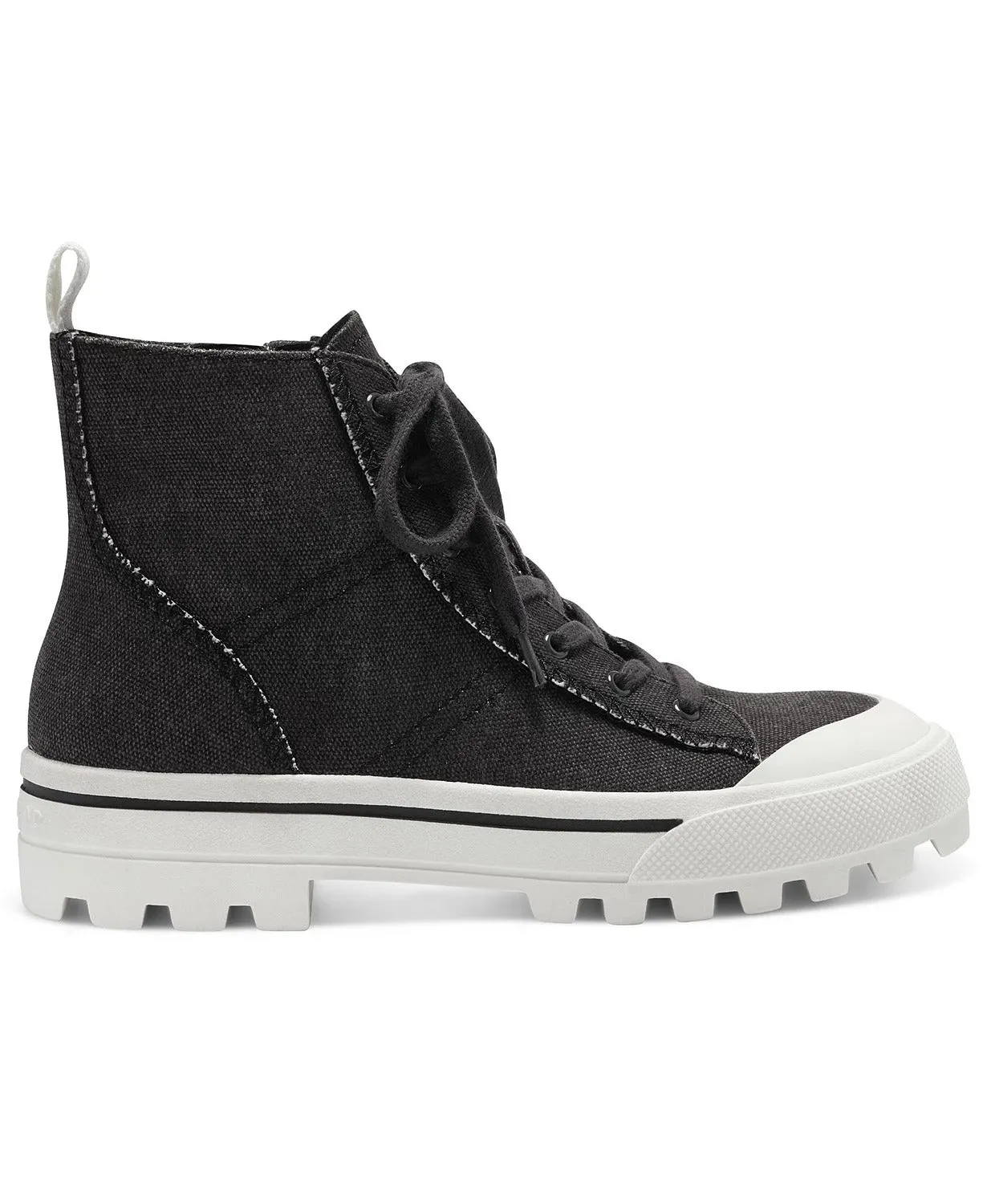Lucky Brand Eisley Black Round Toe Lace Up High Top Sneaker Hiker Combat Boots