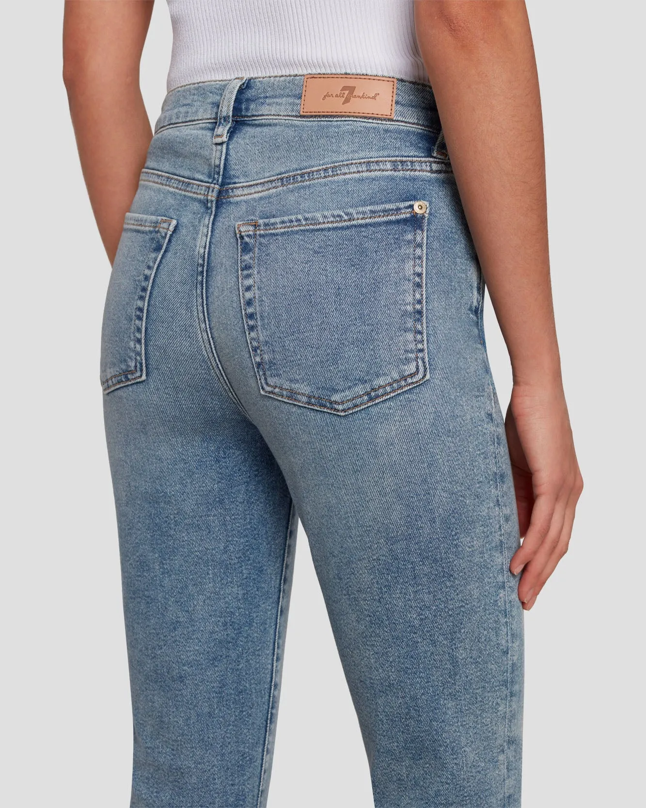 Luxe Vintage High Waist Slim Kick in Self Made