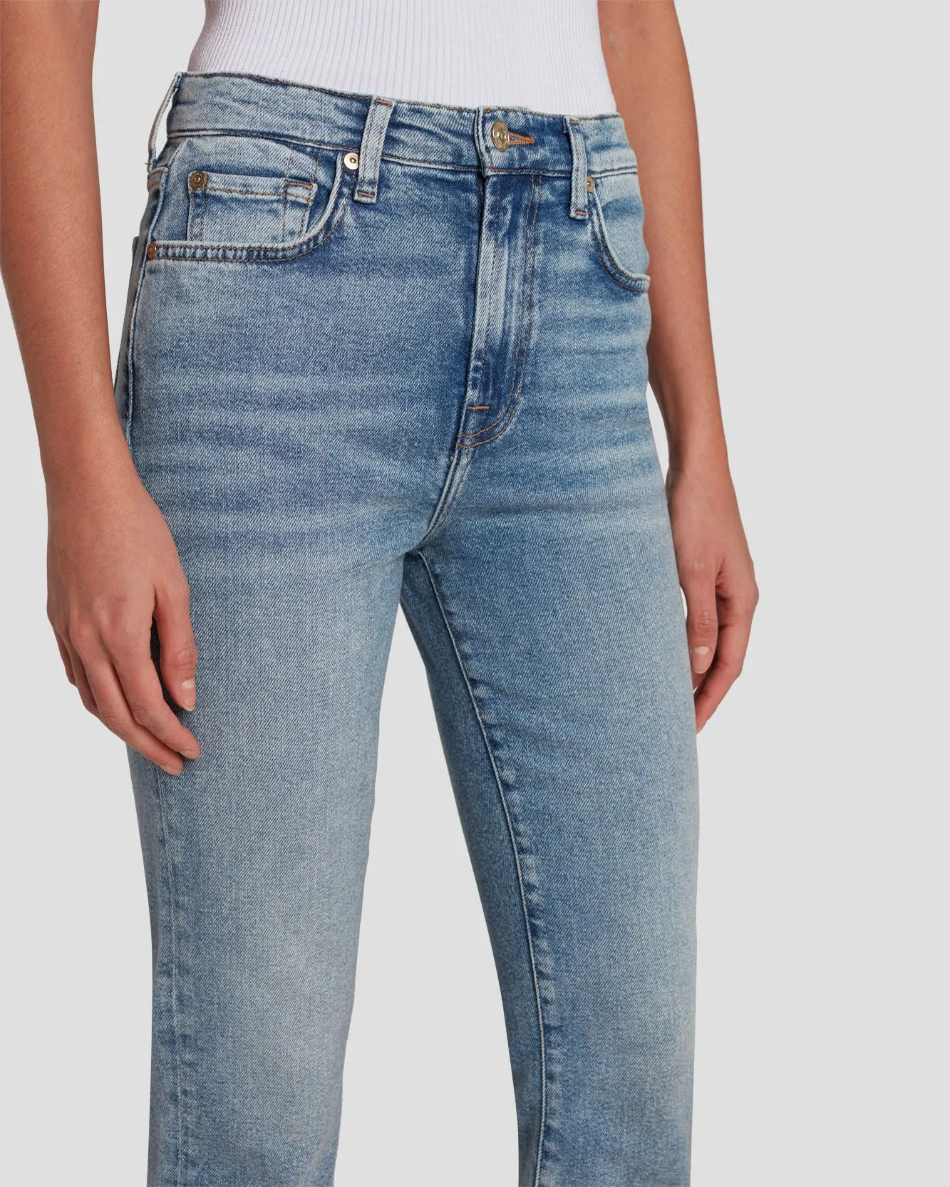Luxe Vintage High Waist Slim Kick in Self Made