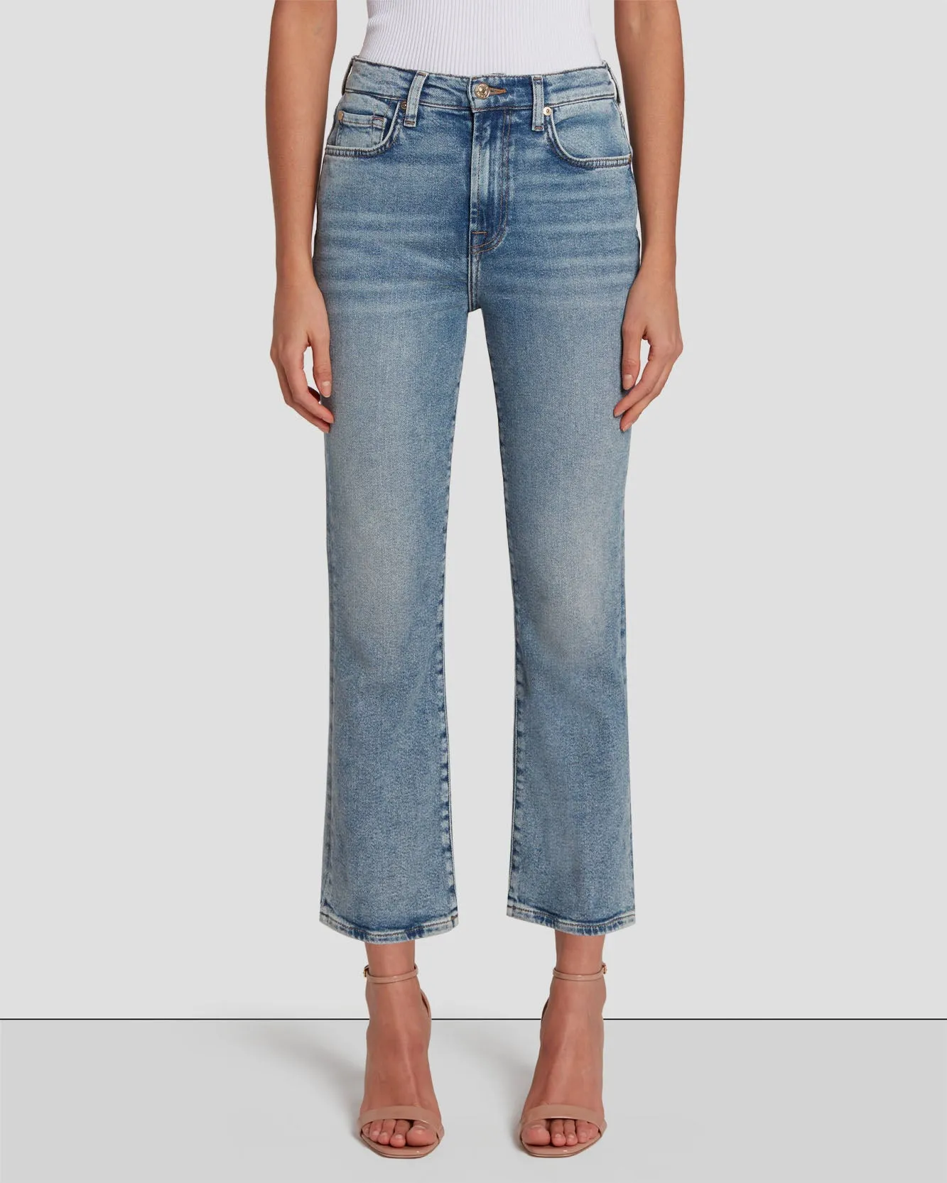 Luxe Vintage High Waist Slim Kick in Self Made