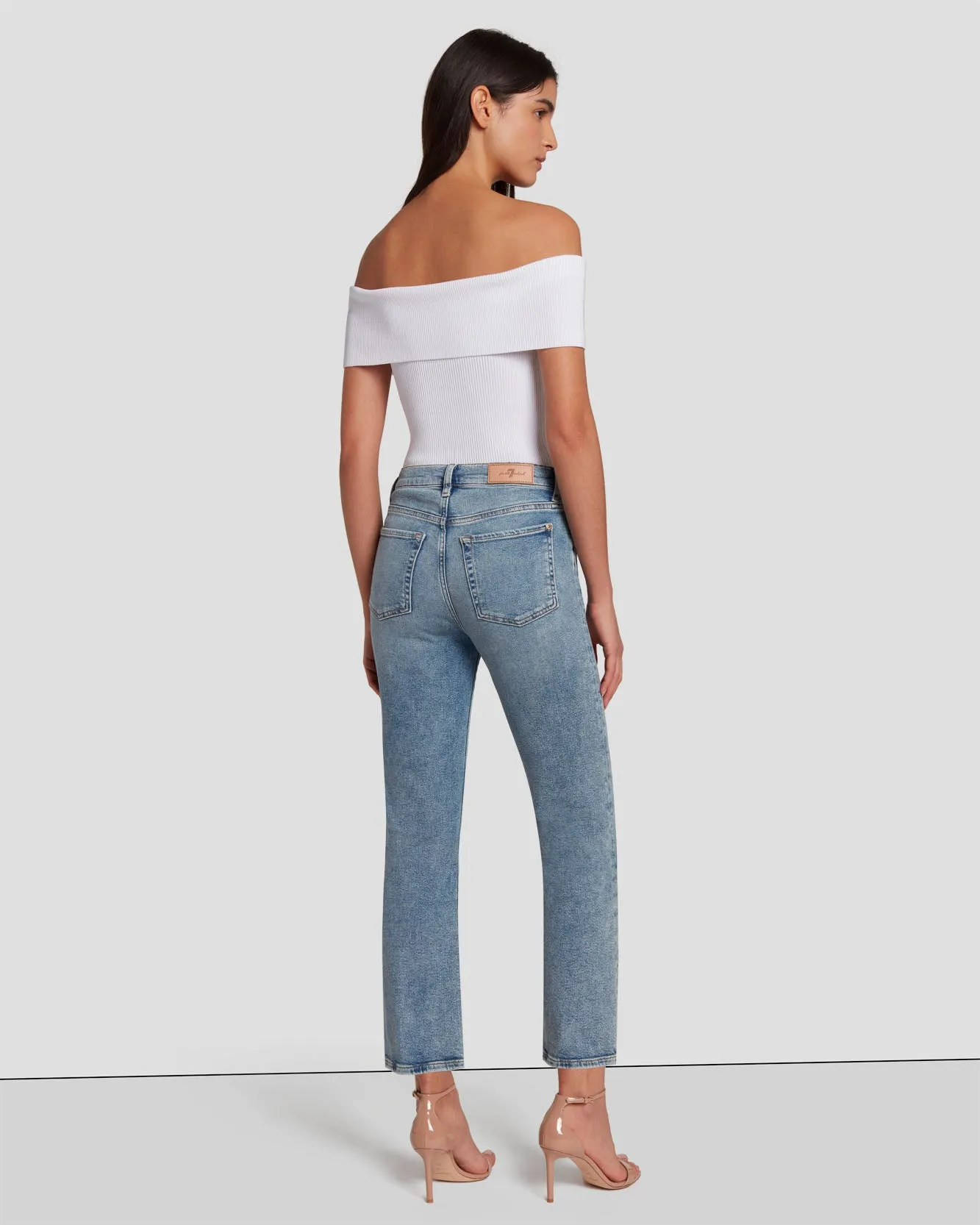 Luxe Vintage High Waist Slim Kick in Self Made