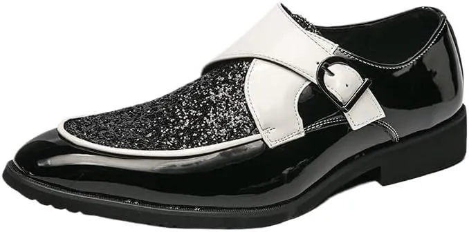 Luxury Business Formal Leather Shoes Men's Casual Suit Wedding Oxford Shoes Slip On Pointed Toe Bright Upper Loafers Shoes Shiny Shoes for Men